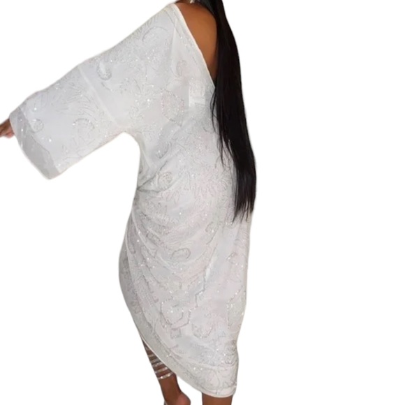 Zara Embroidered Beaded Tunic Dress - Picture 4 of 16